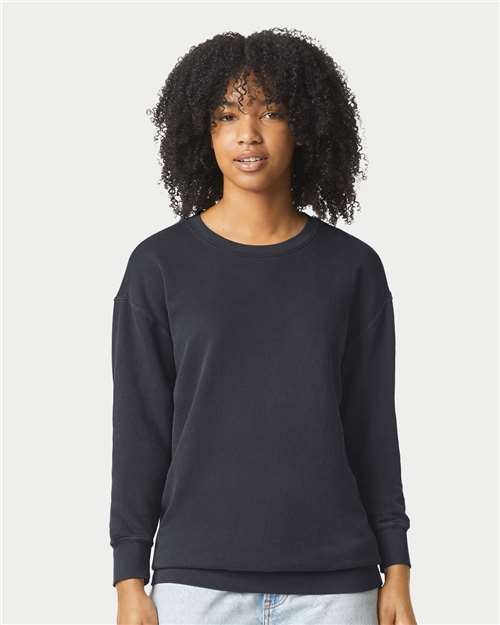 Comfort Colors Unisex Garment-Dyed Lightweight Crewneck Sweatshirt - Model Front