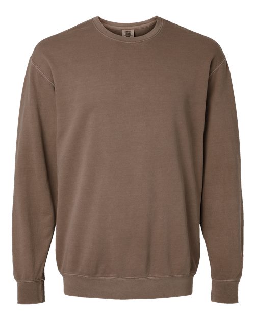 Unisex Garment-Dyed Lightweight Fleece Crewneck Sweatshirt - Espresso Front