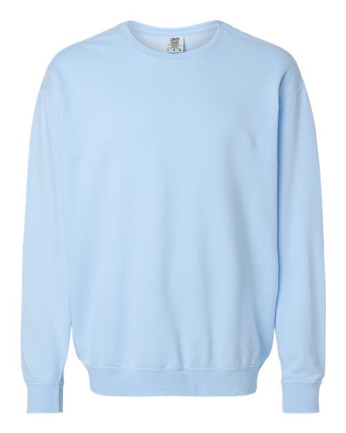 Unisex Garment-Dyed Lightweight Fleece Crewneck Sweatshirt - Hydrangea Front