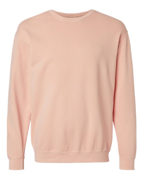 Unisex Garment-Dyed Lightweight Fleece Crewneck Sweatshirt - Peachy Front