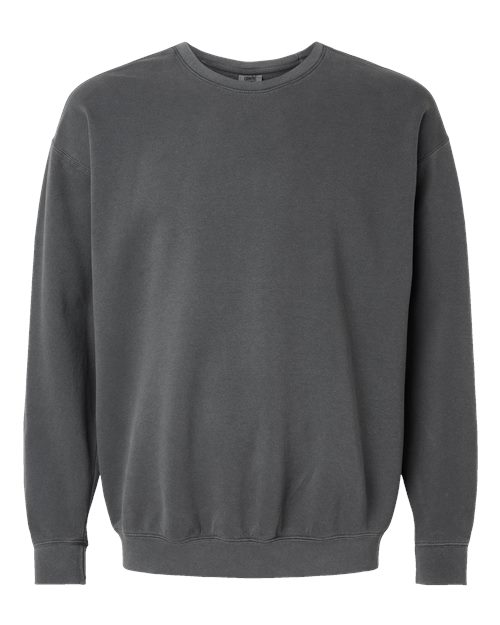 Unisex Garment-Dyed Lightweight Fleece Crewneck Sweatshirt - Pepper Front