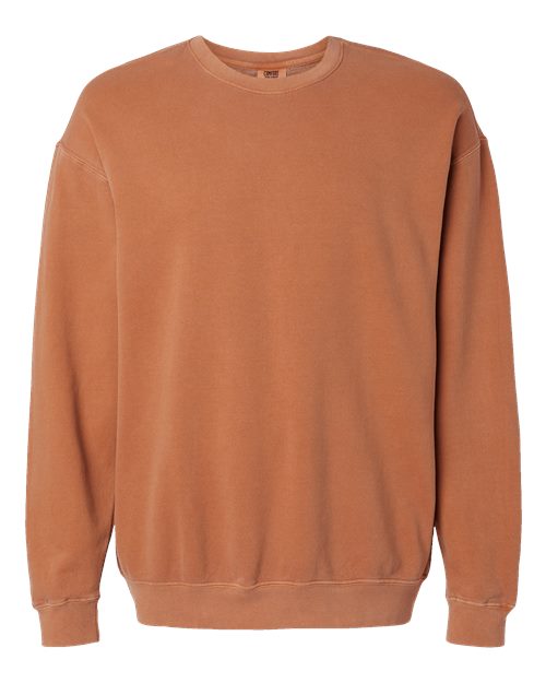 Unisex Garment-Dyed Lightweight Fleece Crewneck Sweatshirt - Yam Front