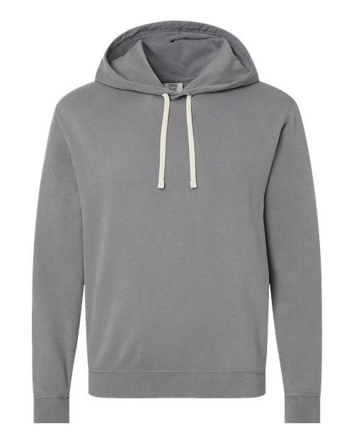 Unisex Garment-Dyed Lightweight Fleece Hooded Sweatshirt - Grey Front