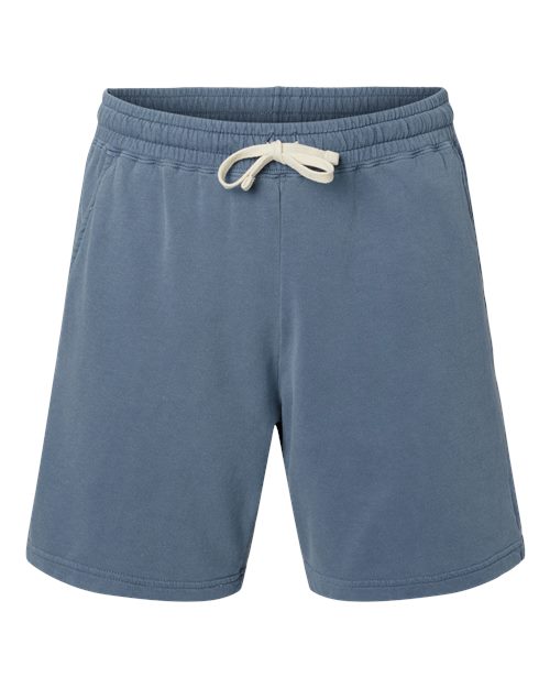 Unisex Garment-Dyed Lightweight Fleece Sweat Shorts - Blue Jean Front