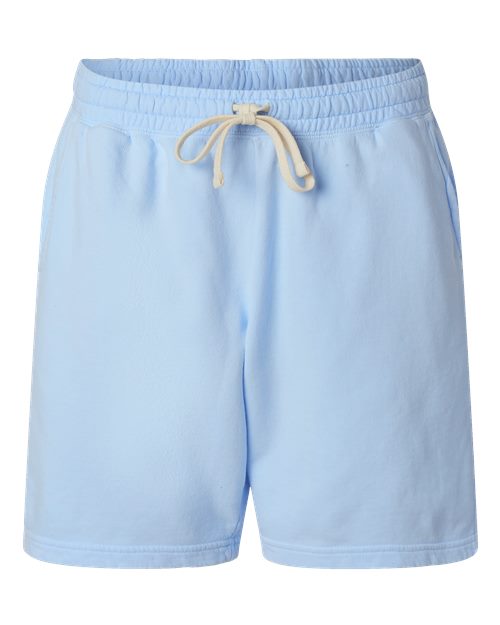 Unisex Garment-Dyed Lightweight Fleece Sweat Shorts - Hydrangea Front