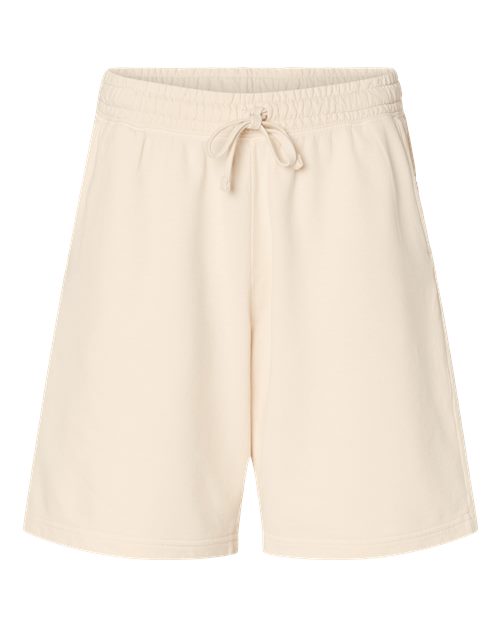 Unisex Garment-Dyed Lightweight Fleece Sweat Shorts - Ivory Front