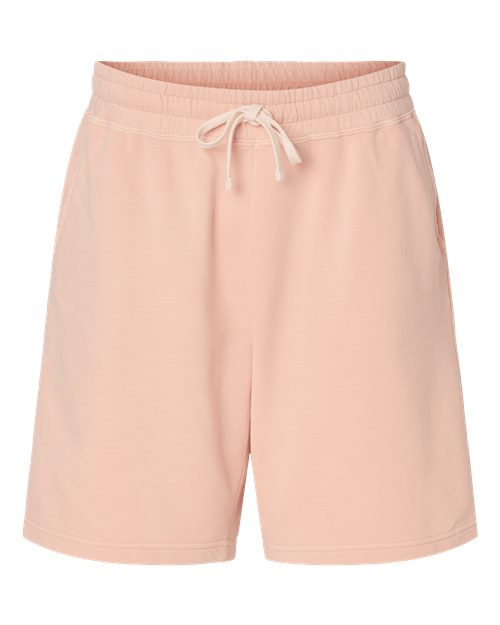 Unisex Garment-Dyed Lightweight Fleece Sweat Shorts - Peachy Front