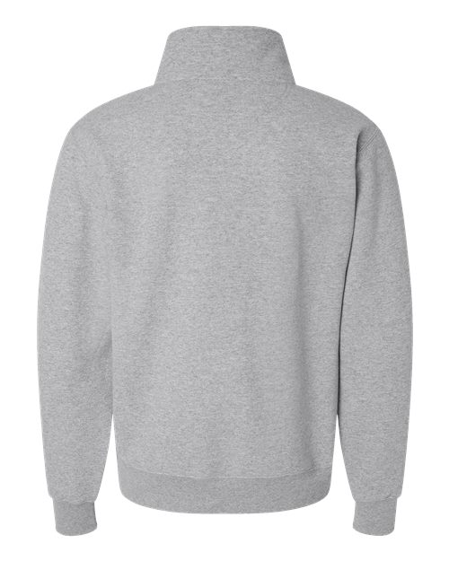 Unisex Powerblend® Quarter-Zip Pullover - Light Steel Back