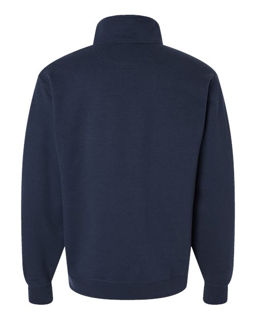 Unisex Powerblend® Quarter-Zip Pullover - Navy Back