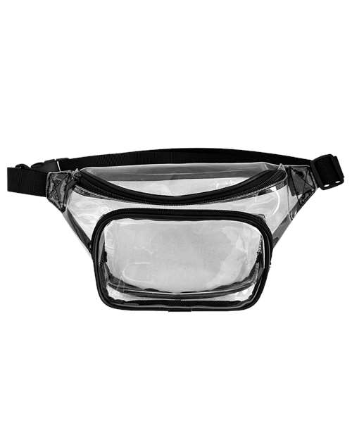 Clear Fanny Pack - Black Front