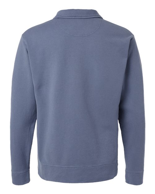 Unisex Garment-Dyed Polo Collar Sweatshirt - Saltwater Back