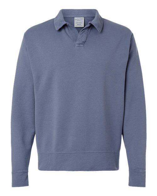 Unisex Garment-Dyed Polo Collar Sweatshirt - Saltwater Front