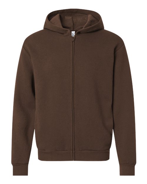 Unisex ReFlex Fleece Full-Zip Hoodie Sweatshirt - Brown Front