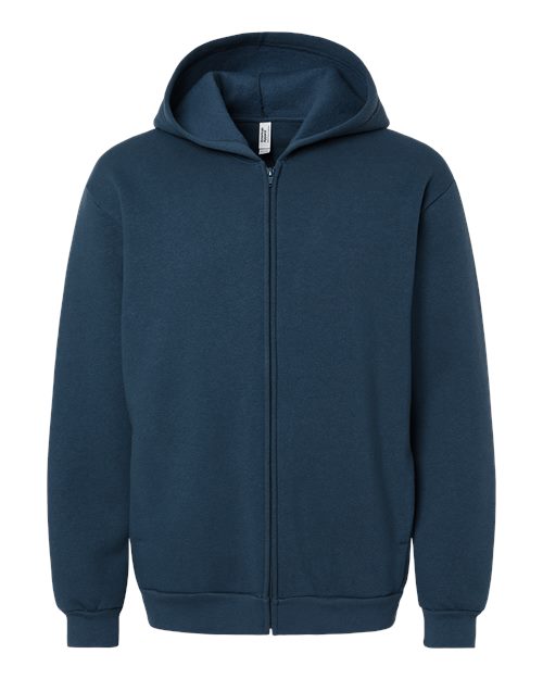Unisex ReFlex Fleece Full-Zip Hoodie Sweatshirt - Sea Blue Front
