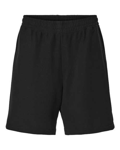 Unisex Pique Gym Shorts - Black Front