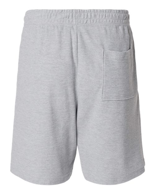 Unisex Pique Gym Shorts - Heather Grey Back