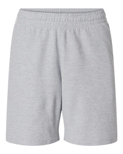 Unisex Pique Gym Shorts - Heather Grey Front