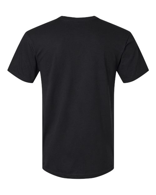 Unisex CVC Henley Tee - Black Back