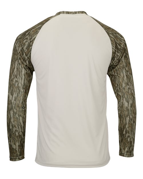 Men's Jackson Mossy Oak Colorblocked Long Sleeve T-Shirt - Bottomland Back
