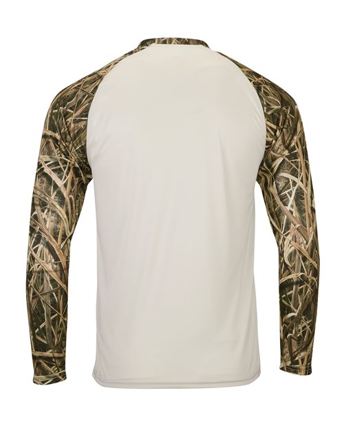 Men's Jackson Mossy Oak Colorblocked Long Sleeve T-Shirt - Shadow Grass Back