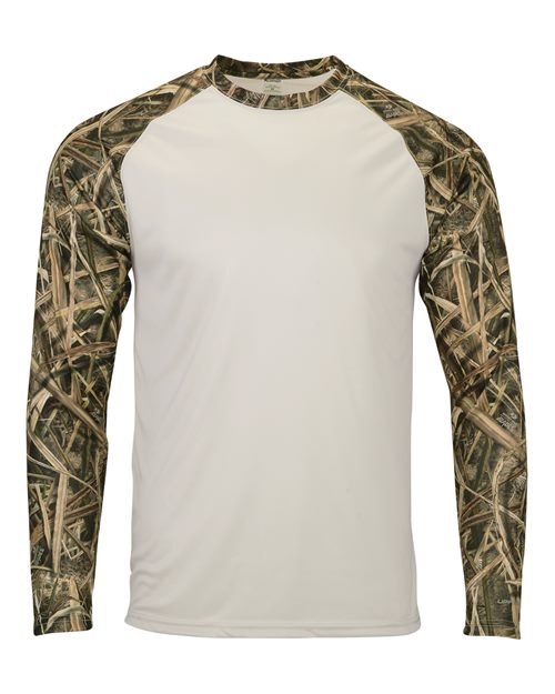 Men's Jackson Mossy Oak Colorblocked Long Sleeve T-Shirt - Shadow Grass Front