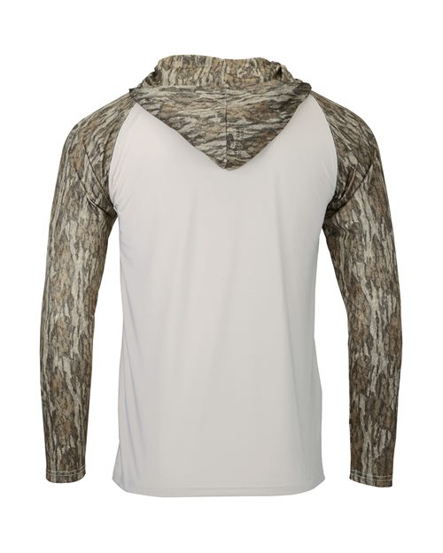 Men's Biloxi Performance Colorblocked Hooded Long Sleeve T-Shirt - Bottomland Back