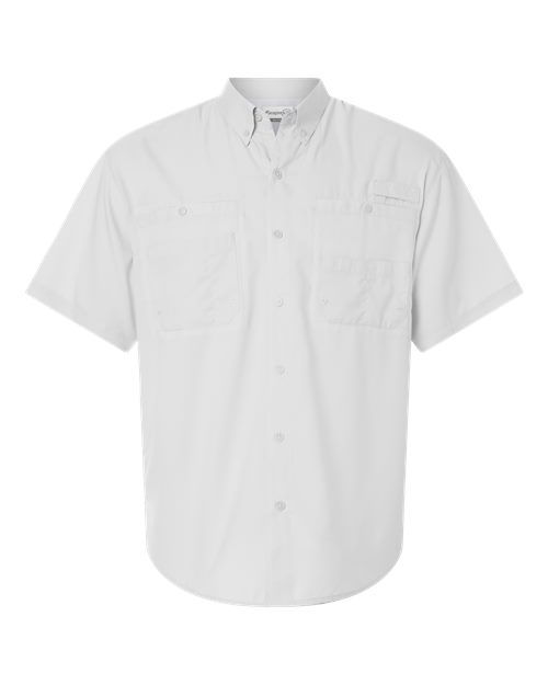 Men's Hatteras Performance Short Sleeve Fishing Shirt - Aluminum Front