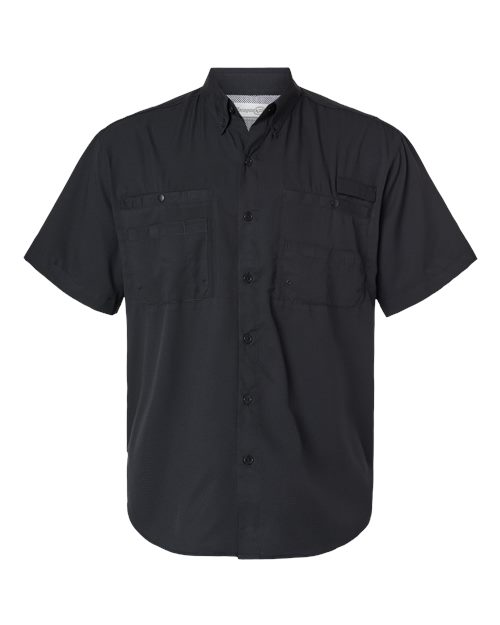 Men's Hatteras Performance Short Sleeve Fishing Shirt - Black Front