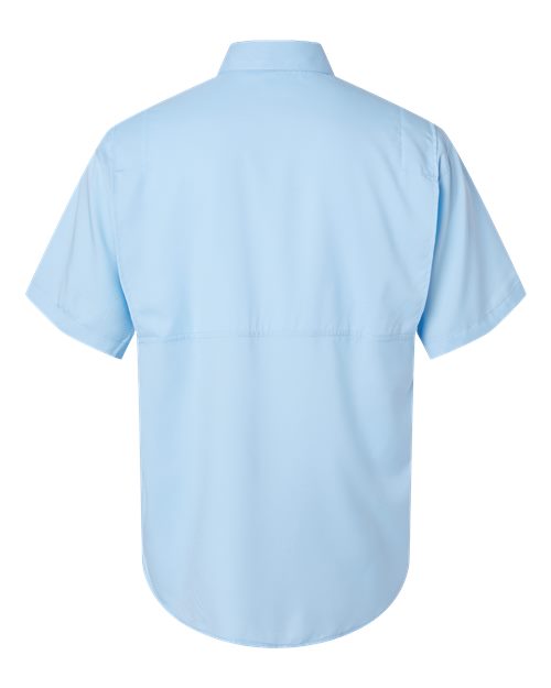 Men's Hatteras Performance Short Sleeve Fishing Shirt - Blue Mist Back