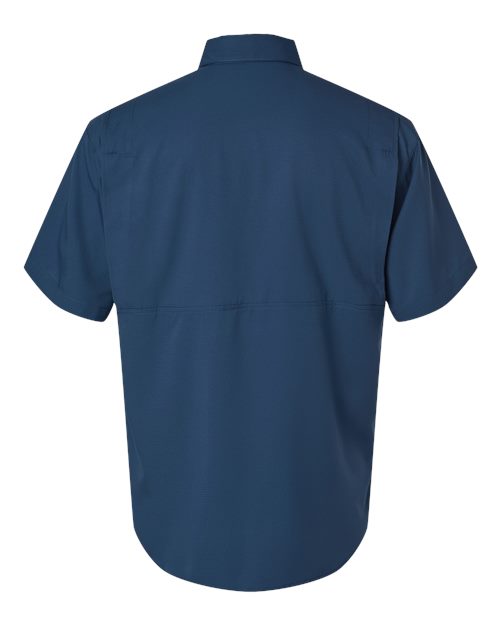 Men's Hatteras Performance Short Sleeve Fishing Shirt - Navy Back