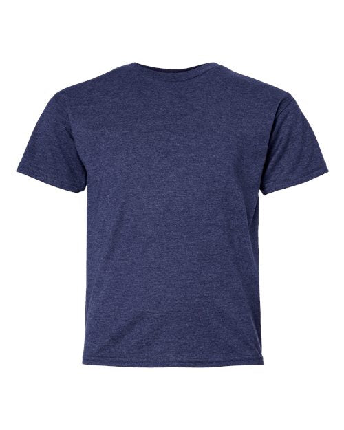 Hanes Youth Perfect-T T-Shirt - Heather Navy Front