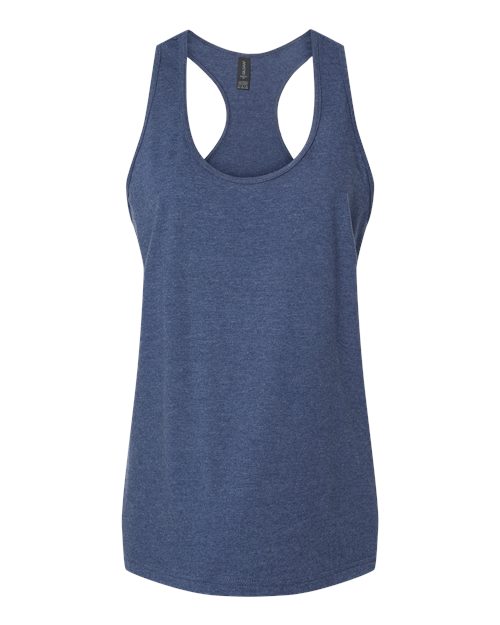 Gildan Women's Softstyle® CVC Racerback Tank Top - Navy Mist Front
