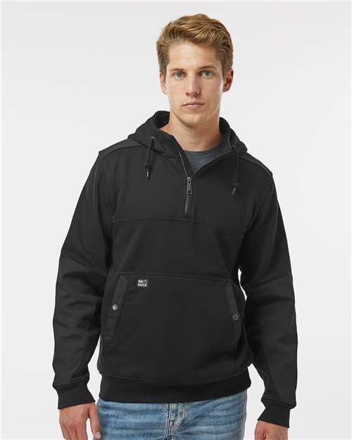 DRI DUCK Men's Mission Quarter-Zip Hooded Pullover - Model Front