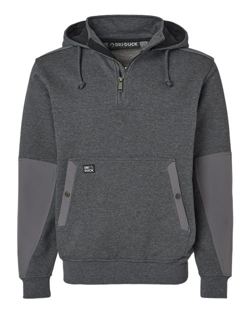 Men's Mission Quarter-Zip Hooded Pullover - Dark Oxford Front