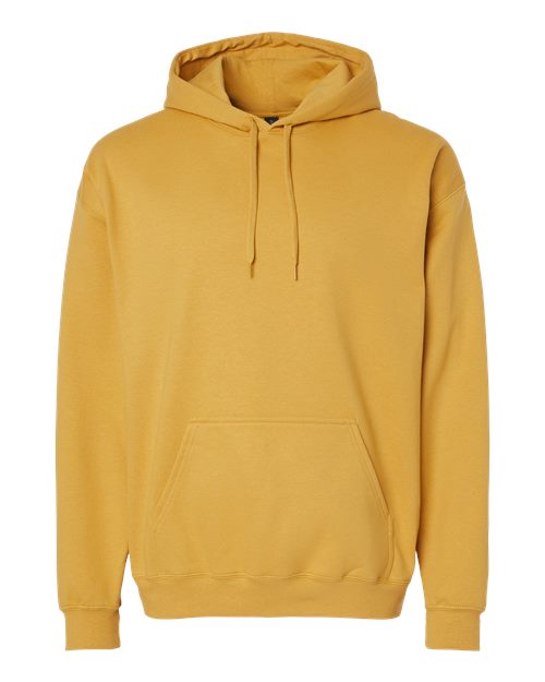 Unisex Softstyle® Midweight Hooded Sweatshirt - Mustard Front