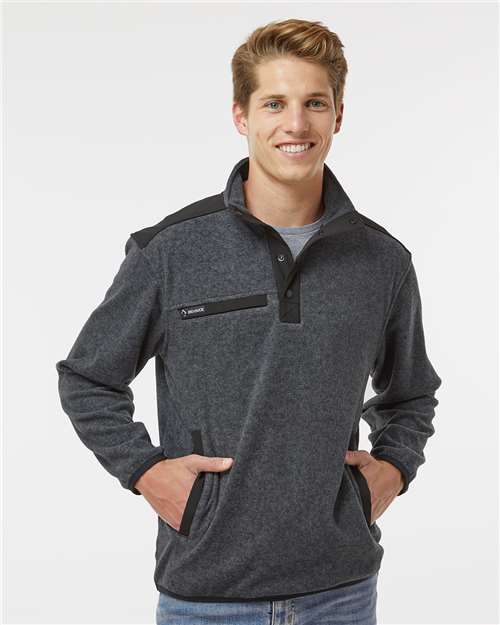 DRI DUCK Men's Ranger Melange Fleece Pullover - Model Front
