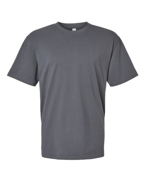 Unisex Sueded Cloud Jersey Tee - Sueded Asphalt Front