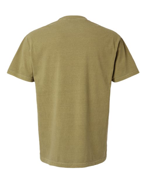 Unisex Garment-Dyed Heavyweight Cotton Tee - Faded Army Back
