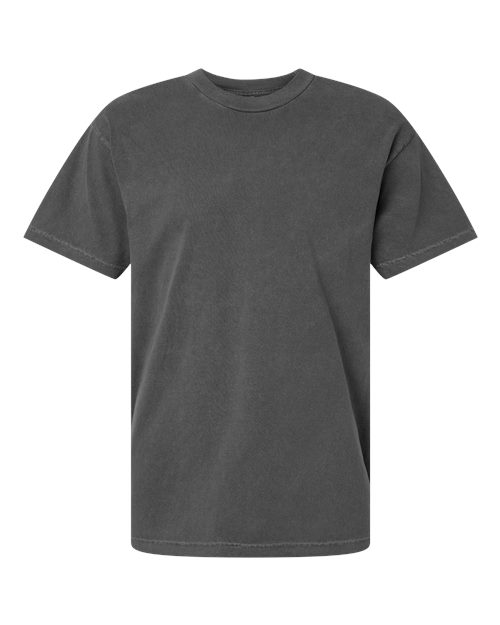 Unisex Garment-Dyed Heavyweight Cotton Tee - Faded Black Front
