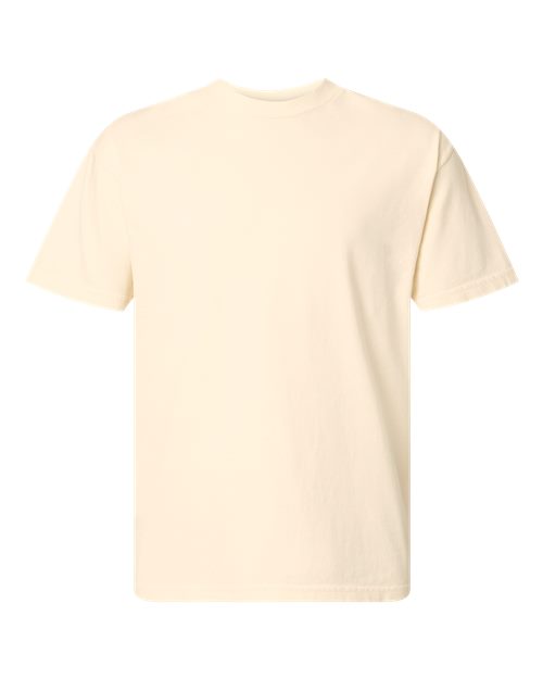 Unisex Garment-Dyed Heavyweight Cotton Tee - Faded Cream Front