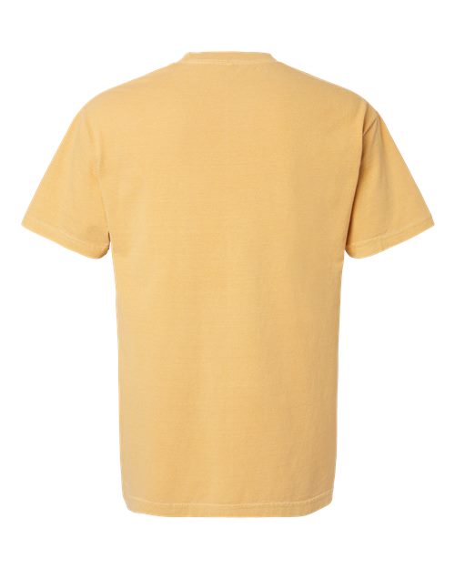 Unisex Garment-Dyed Heavyweight Cotton Tee - Faded Mustard Back