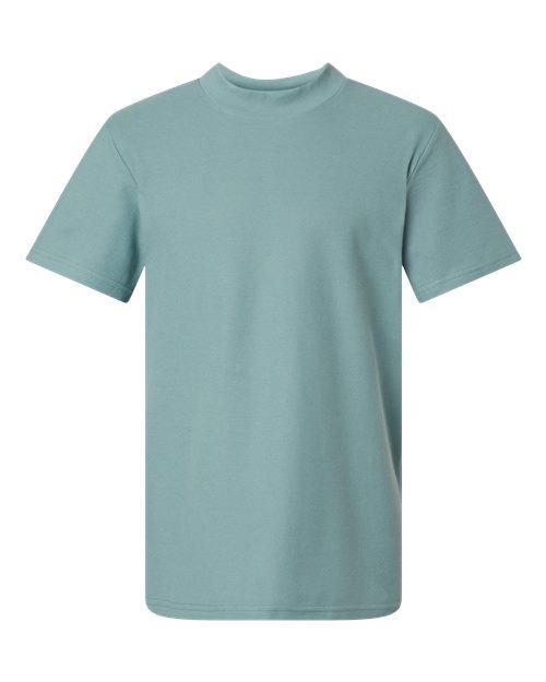 Unisex Pique Mockneck Tee - Arctic Front
