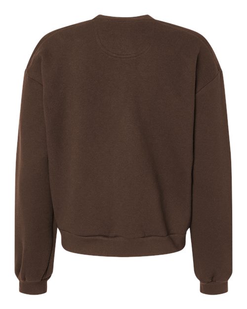 Women's ReFlex Fleece Crewneck Sweatshirt - Brown Back