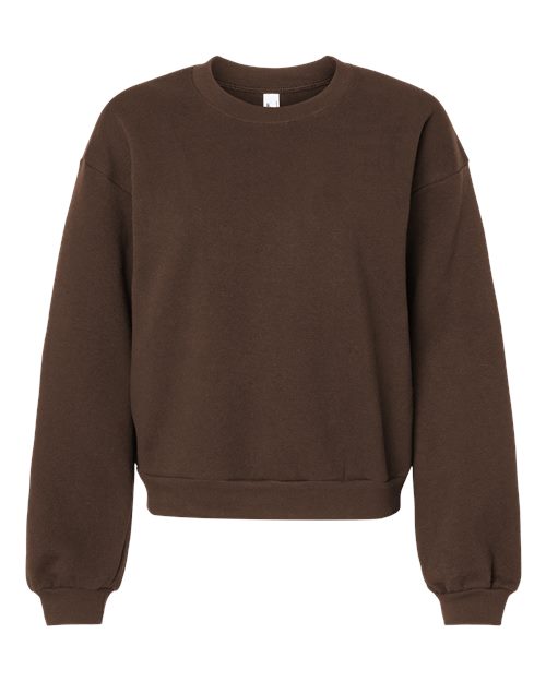 Women's ReFlex Fleece Crewneck Sweatshirt - Brown Front