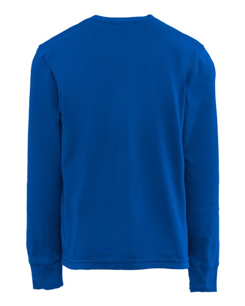 Youth Cotton Long Sleeve T-Shirt - Royal Back