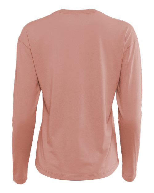 Women's Cotton Relaxed Long Sleeve T-Shirt - Desert Pink Back