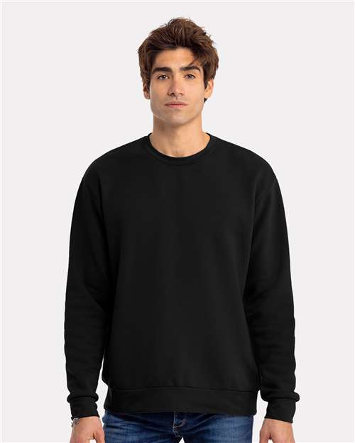 Next Level Unisex Santa Barbara Crewneck Sweatshirt - Model Front