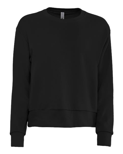 Women's Laguna Sueded Crewneck Sweatshirt - Black Front