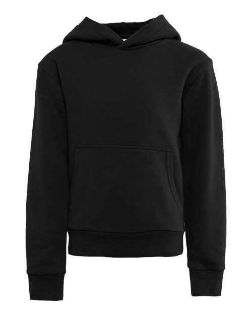 Youth Fleece Hoodie Sweatshirt - Black Front