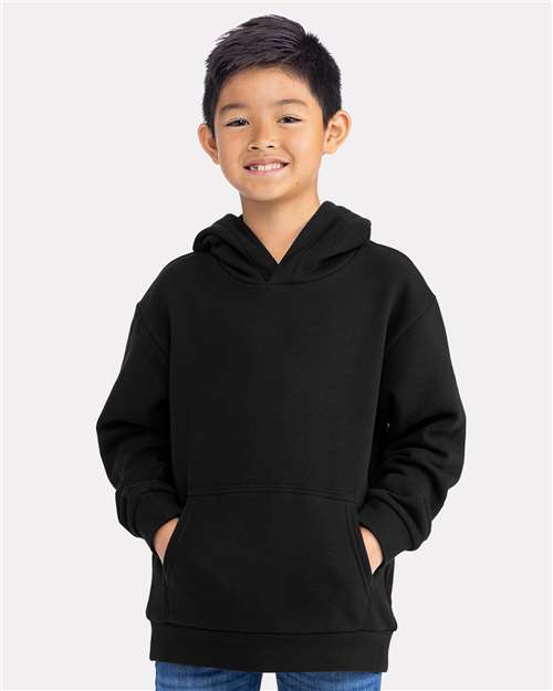 Next Level Youth Santa Barbara Fleece Hoodie Sweatshirt - Model Front